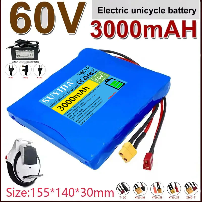 60V 30Ah Electric Scooter Battery - Lithium-accu voor elektrische scooter, automatische monocycle,