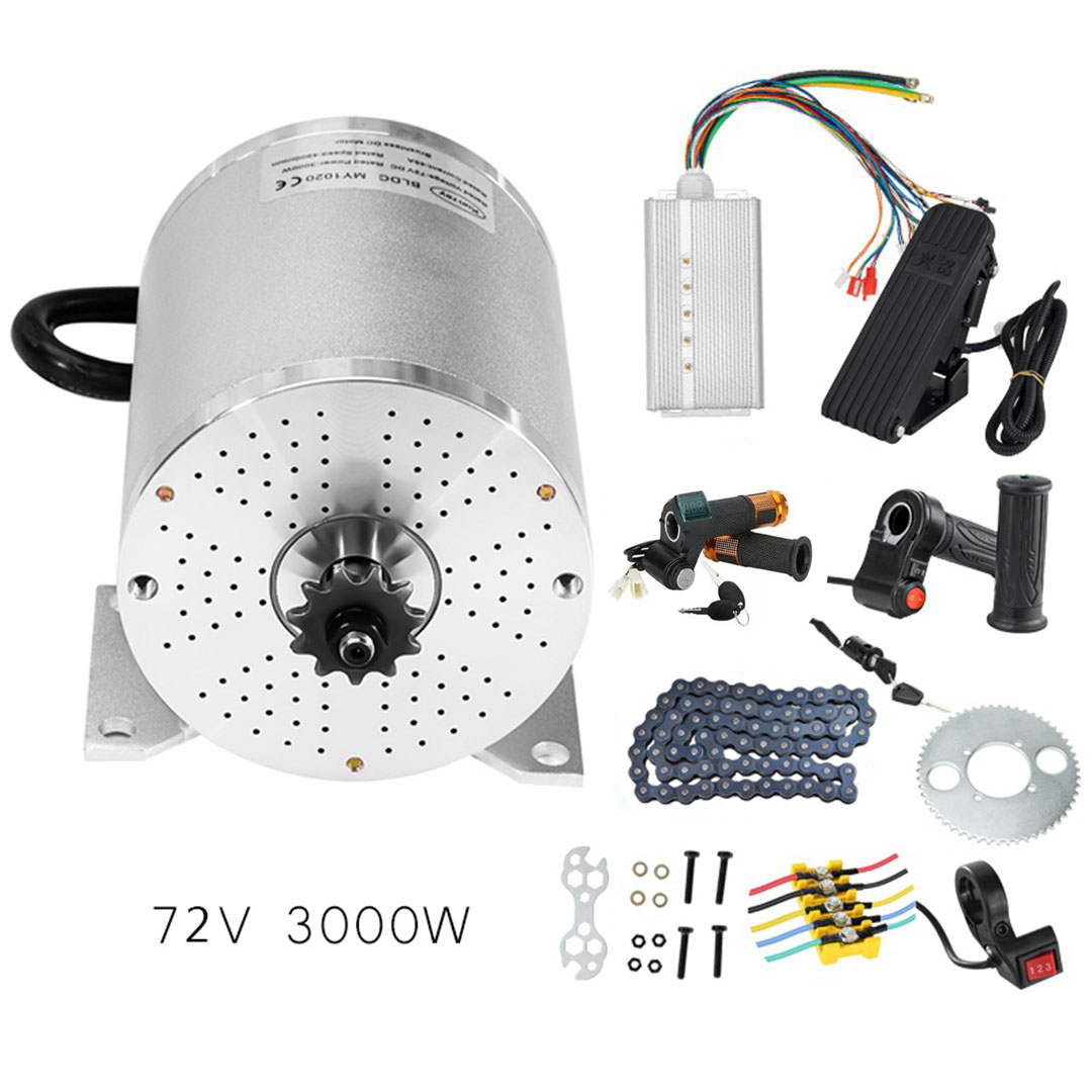 Electric Motorcycle Conversion Kit 72V - Conversie Elektrische Motorfiets Kart Motor Kit