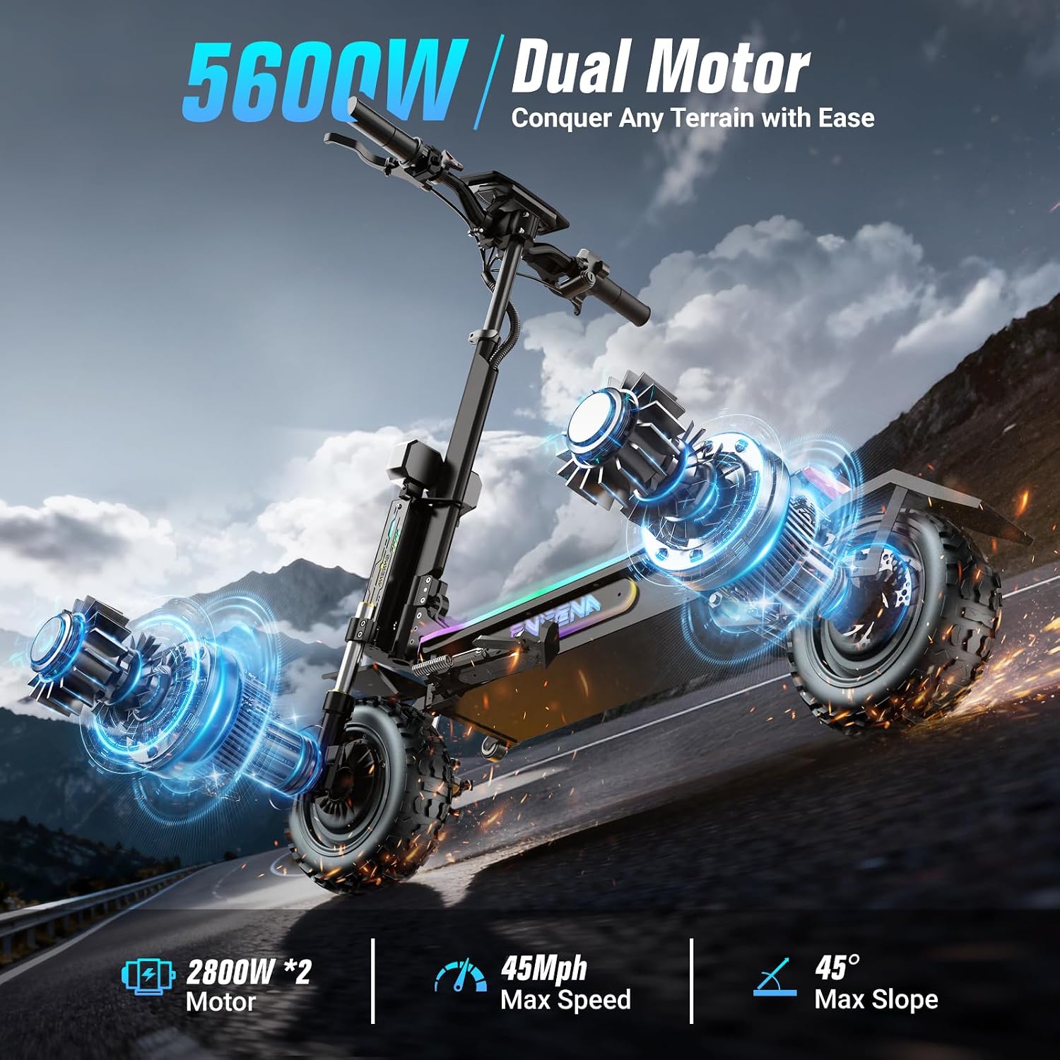 Elektrische scooters voor volw - 60V 5600W Dual Motor Electric Scooter recensie en prijs