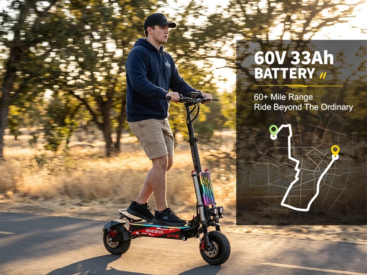 ONECNA NEW GT8PRO Elektrische  - 60V 5600W Dual Motor Electric Scooter recensie en prijs