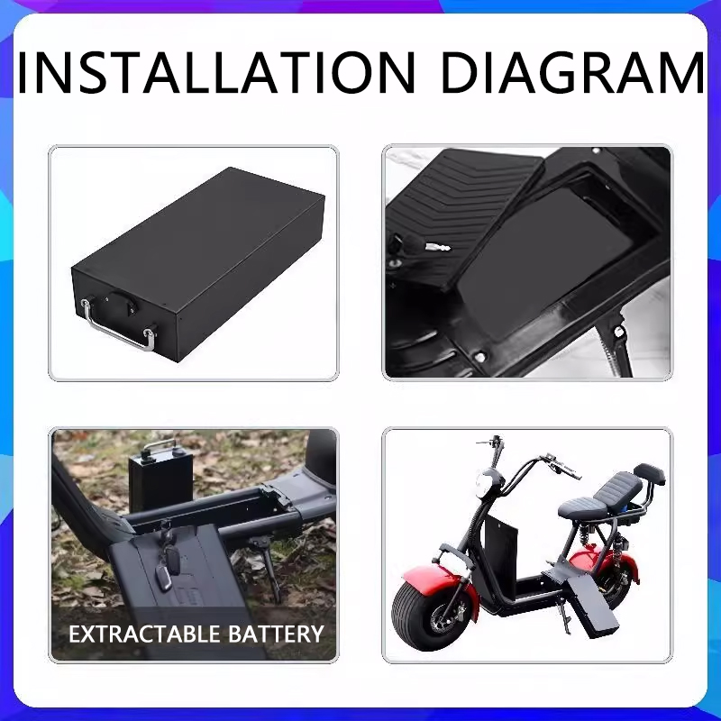Voor Harley-batterijen 60V 20A - 60V 30Ah Electric Scooter Battery recensie en prijs