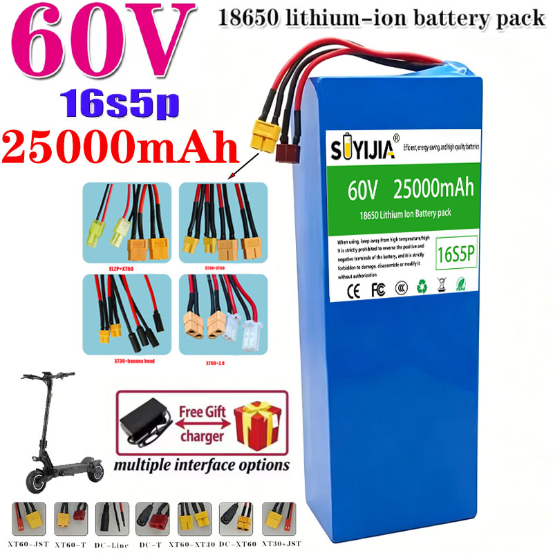 Lithium-ion accu voor motor, s - 60V 30Ah Electric Scooter Battery recensie en prijs